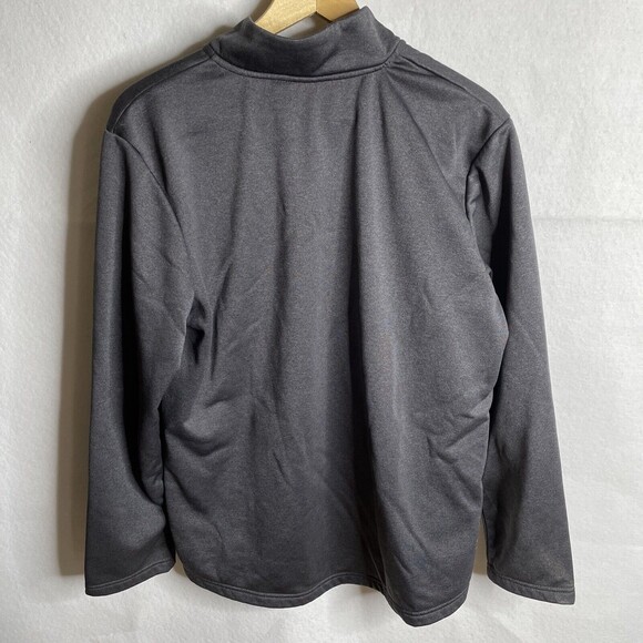 Head Fleece Sweatshirt Mens Gray Quarter Zip Pullover Mock Neck Pocket Size M - Picture 7 of 11